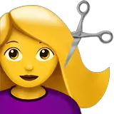💇‍♀️ Woman Getting Haircut Emoji on Apple macOS and iOS iPhones