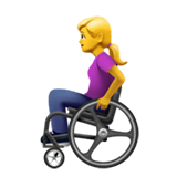 woman-in-manual-wheelchair Emoji apple