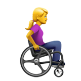 woman-in-manual-wheelchair-facing-right Emoji apple