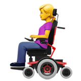woman-in-motorized-wheelchair Emoji apple