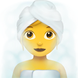 woman-in-steamy-room Emoji apple