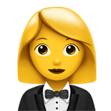 woman-in-tuxedo Emoji apple