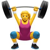 woman-lifting-weights Emoji apple