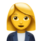 woman-office-worker Emoji apple