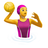 woman-playing-water-polo Emoji apple