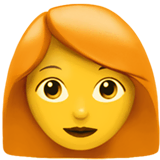woman-red-haired Emoji apple