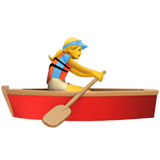 woman-rowing-boat Emoji apple