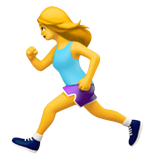 Mujer corriendo en Apple macOS y iOS iPhones