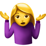 woman-shrugging Emoji apple