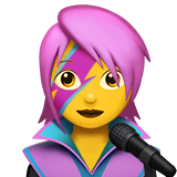 woman-singer Emoji apple