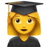 woman-student Emoji apple