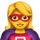 woman-superhero Emoji apple