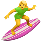woman-surfing Emoji apple
