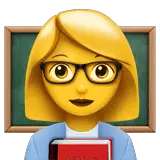 👩‍🏫 Woman Teacher Emoji on Apple macOS and iOS iPhones