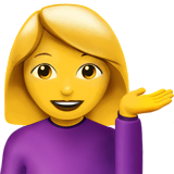 woman-tipping-hand Emoji apple