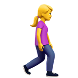 woman-walking-facing-right Emoji apple