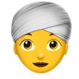 Woman Wearing Turban on Apple