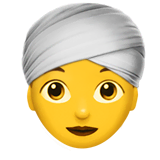 woman-wearing-turban Emoji apple