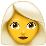woman-white-haired Emoji apple