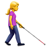 woman-with-white-cane-facing-right Emoji apple