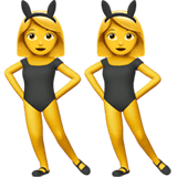 👯‍♀️ Bailarinas con orejas de conejo Emoji en Apple macOS y iOS iPhones