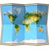 Carte du monde sur Apple macOS et iOS iPhones