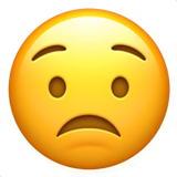 worried-face Emoji apple