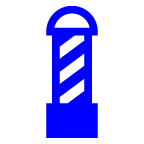 Enseigne de barbier on AU by KDDI