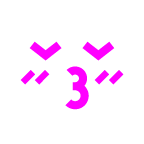 Целующее лицо с закрытыми глазами on AU by KDDI