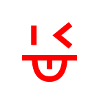 Подмигивающее лицо с высунутым языком on AU by KDDI