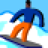 snowboarder Emoji au-kddi