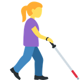 woman-with-white-cane-facing-right Emoji discord