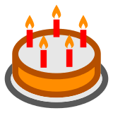 Gâteau d’anniversaire Émoji Docomo