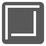 Schwarz umrandetes weißes Quadrat Emoji Docomo