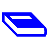 📘 Libro de texto azul Emoji en Docomo