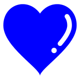 Corazón azul Emoji Docomo