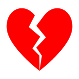 💔 Broken Heart Emoji in Docomo