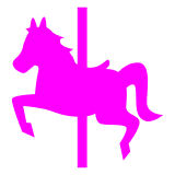 Cavallo della giostra Emoji Docomo