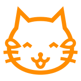 Katzenkopf mit Freudentränen Emoji Docomo