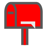 Закрытый почтовый ящик с опущенным флажком Эмодзи в Docomo