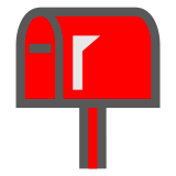 Geschlossener Briefkasten mit Fahne oben Emoji Docomo