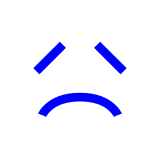 Disappointed Face Emoji in Docomo