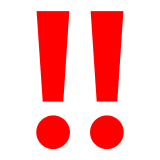 ‼️ Doble signo de exclamación rojo Emoji en Docomo