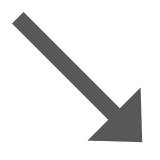 Freccia rivolta verso destra che punta in basso Emoji Docomo
