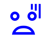 😨 Fearful Face Emoji in Docomo