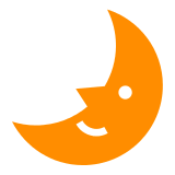 First Quarter Moon Face Emoji in Docomo