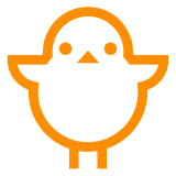 Front-Facing Baby Chick Emoji in Docomo