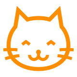 😺 Fröhlicher Katzenkopf Emoji auf Docomo