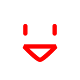 Cara com sorriso, com a boca aberta Emoji Docomo