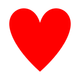 Corazón de baraja de cartas Emoji Docomo